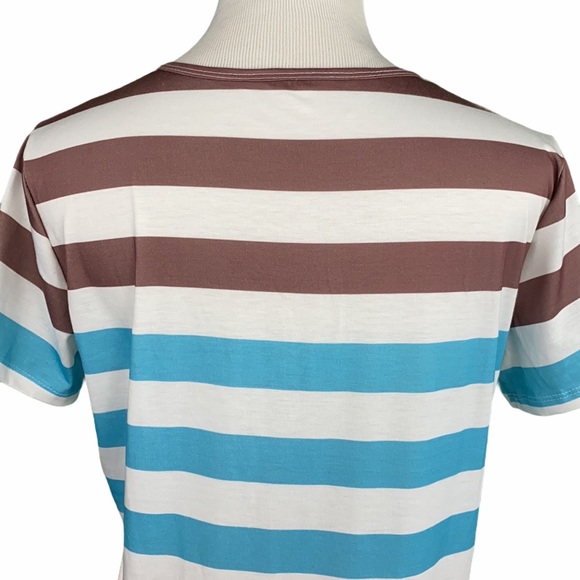 Striped V-Neck Tee - Picture 5 of 9